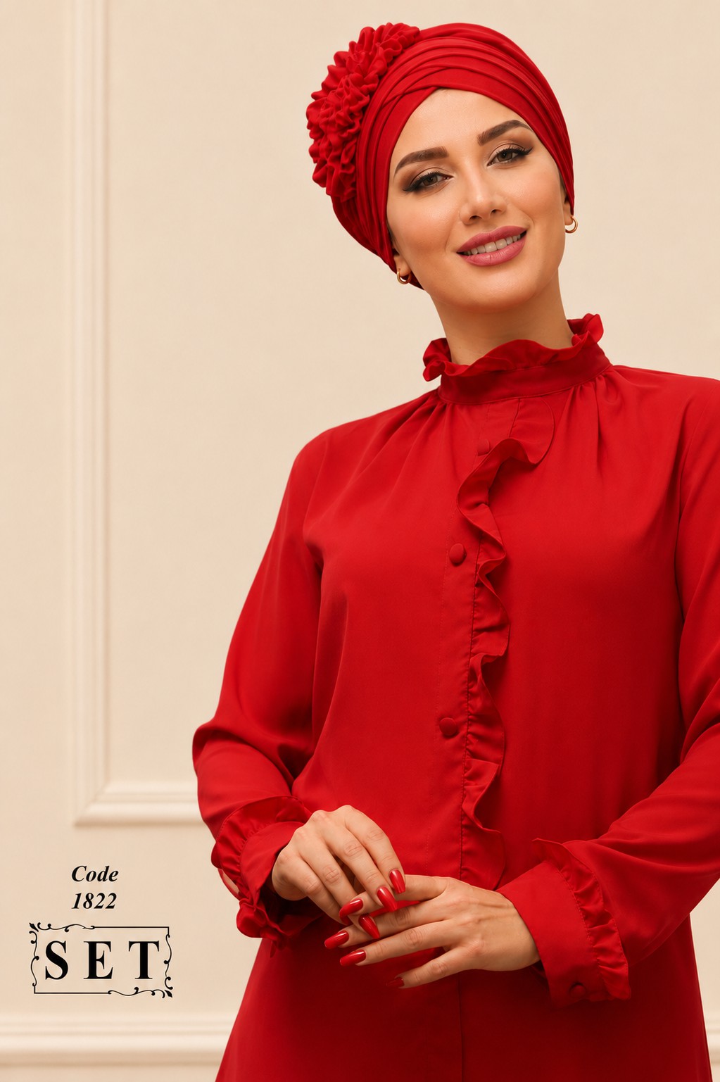 شومیز مدل الماس رنگ قرمز کلاسیک برند SET