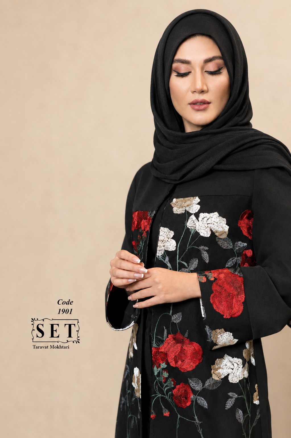 مانتو مجلسی گلدوزی مدل بهشت برند SET