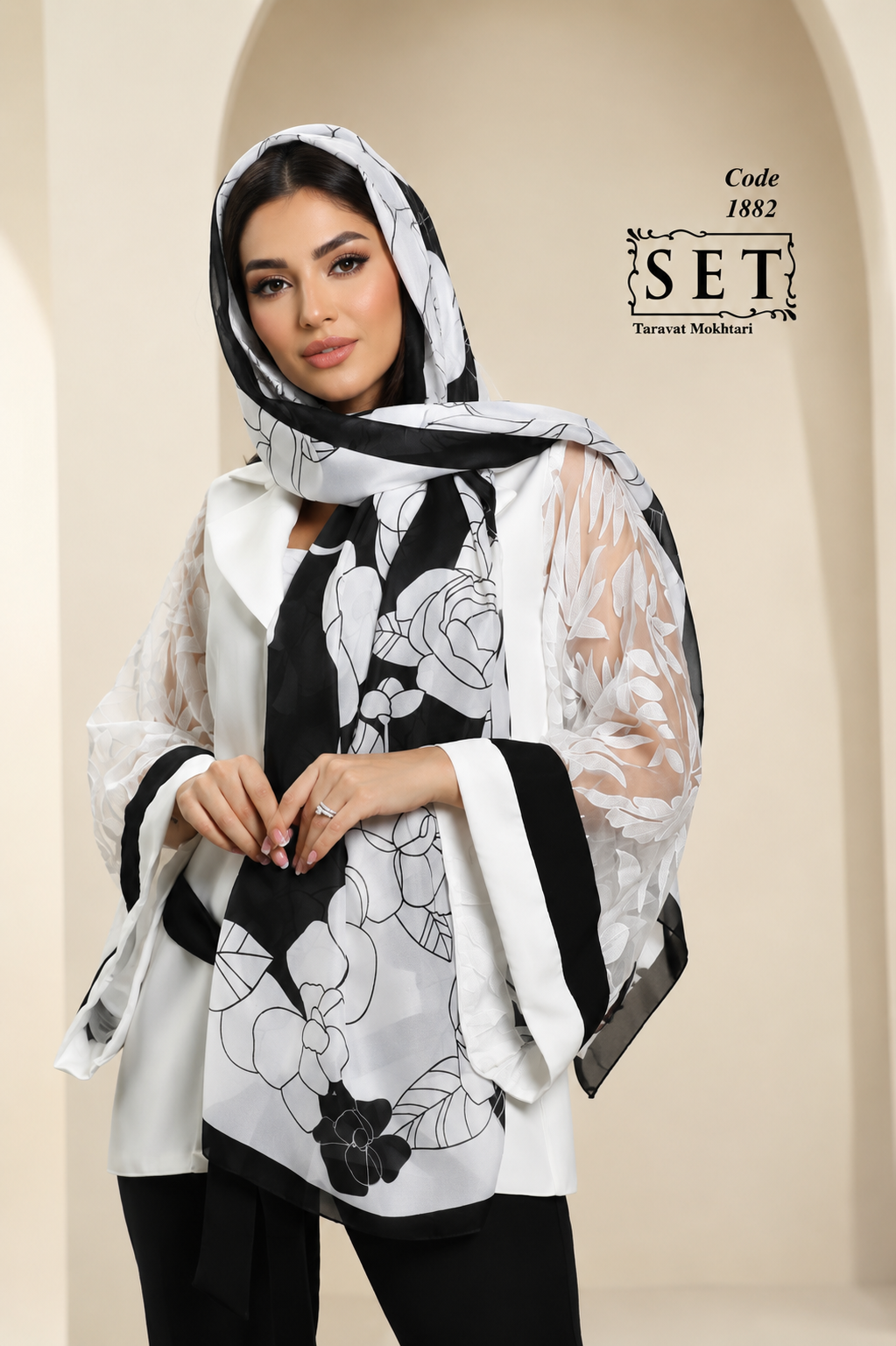 کت مجلسی مدل آزالیا رنگ سفید برند SET