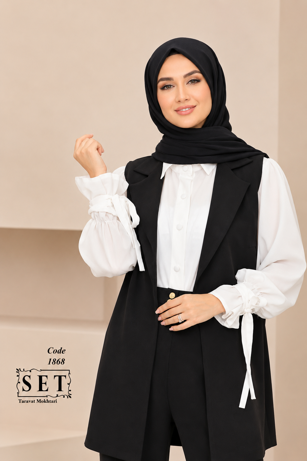 ست کلاسیک مدل الیسا رنگ مشکی برند SET