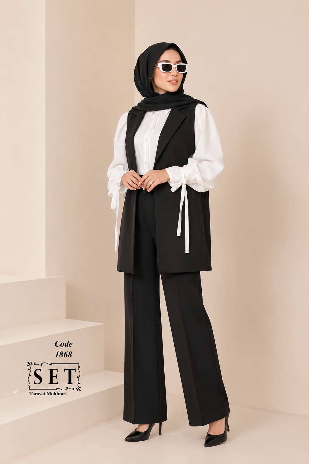 ست کلاسیک مدل الیسا رنگ مشکی برند SET