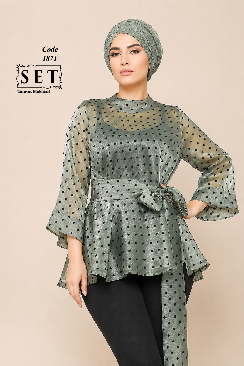 شومیز مجلسی مدل پدیده رنگ سدری برند SET
