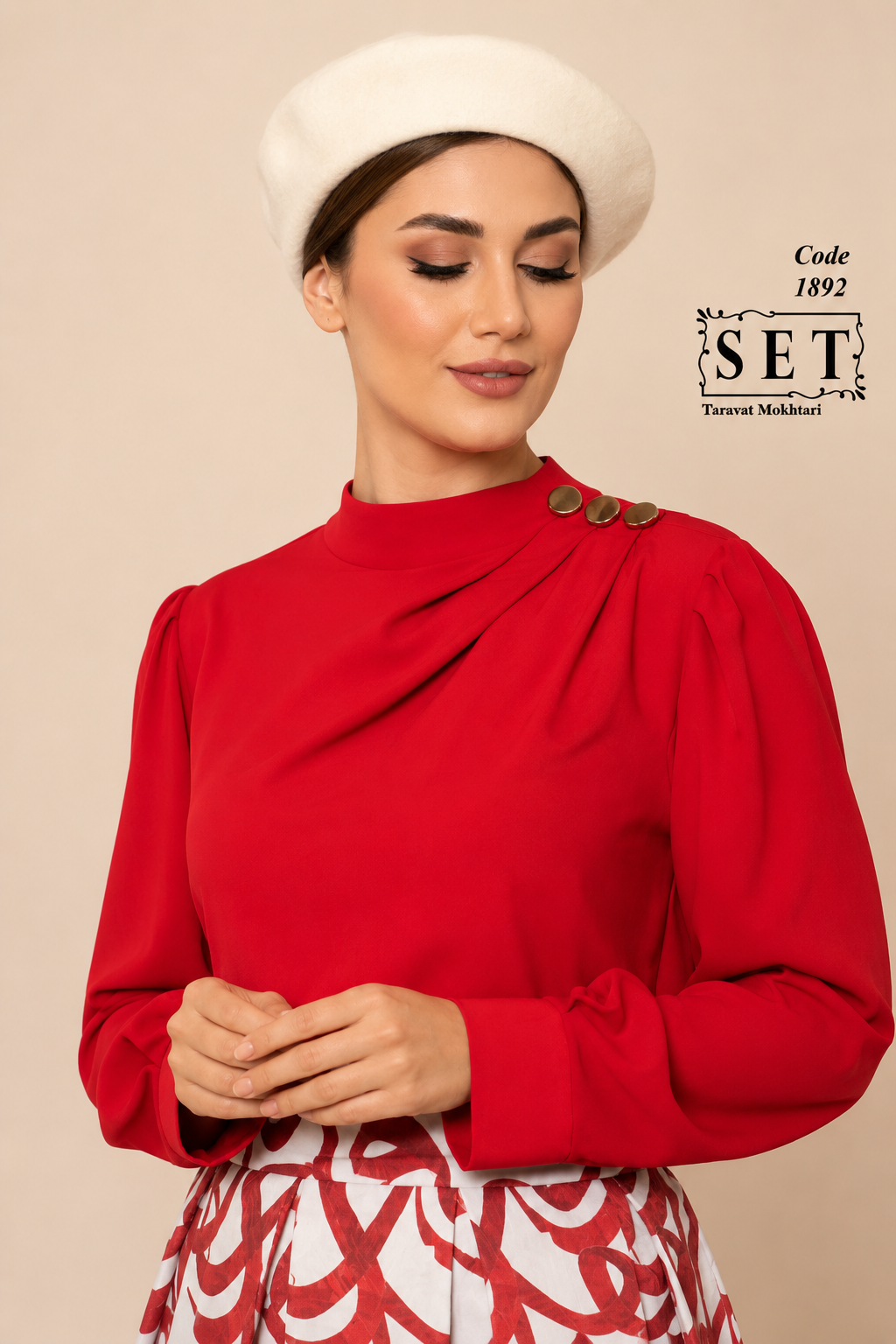 شومیز مجلسی مدل سوفیا طرح ایران برند SET