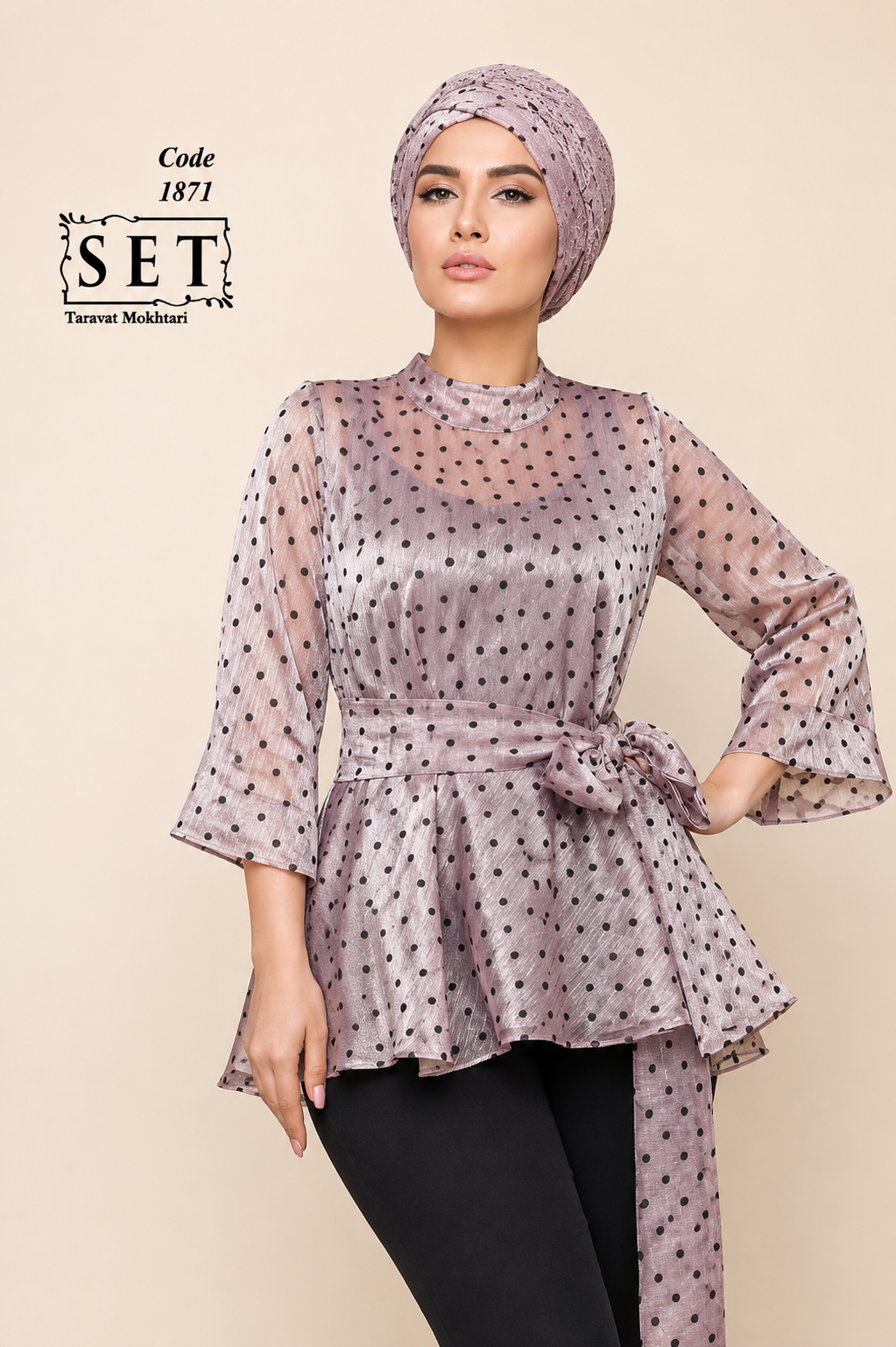 شومیز مجلسی مدل پدیده رنگ یاسی برند SET