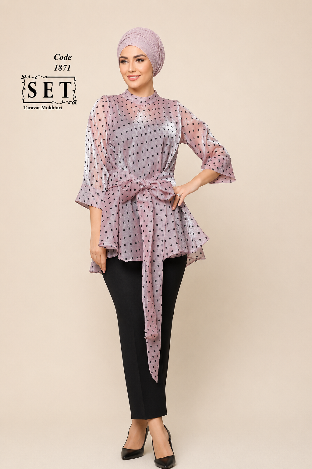 شومیز مجلسی مدل پدیده رنگ یاسی برند SET