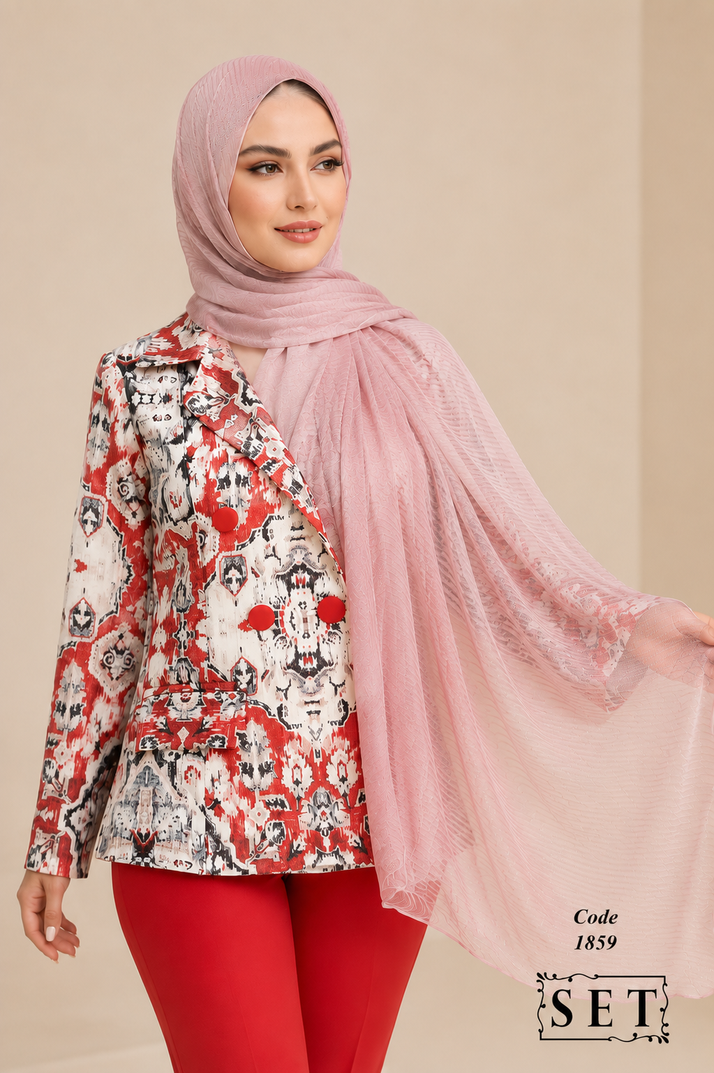 کت تک مدل مهدیس طرح کهن نقش برند SET