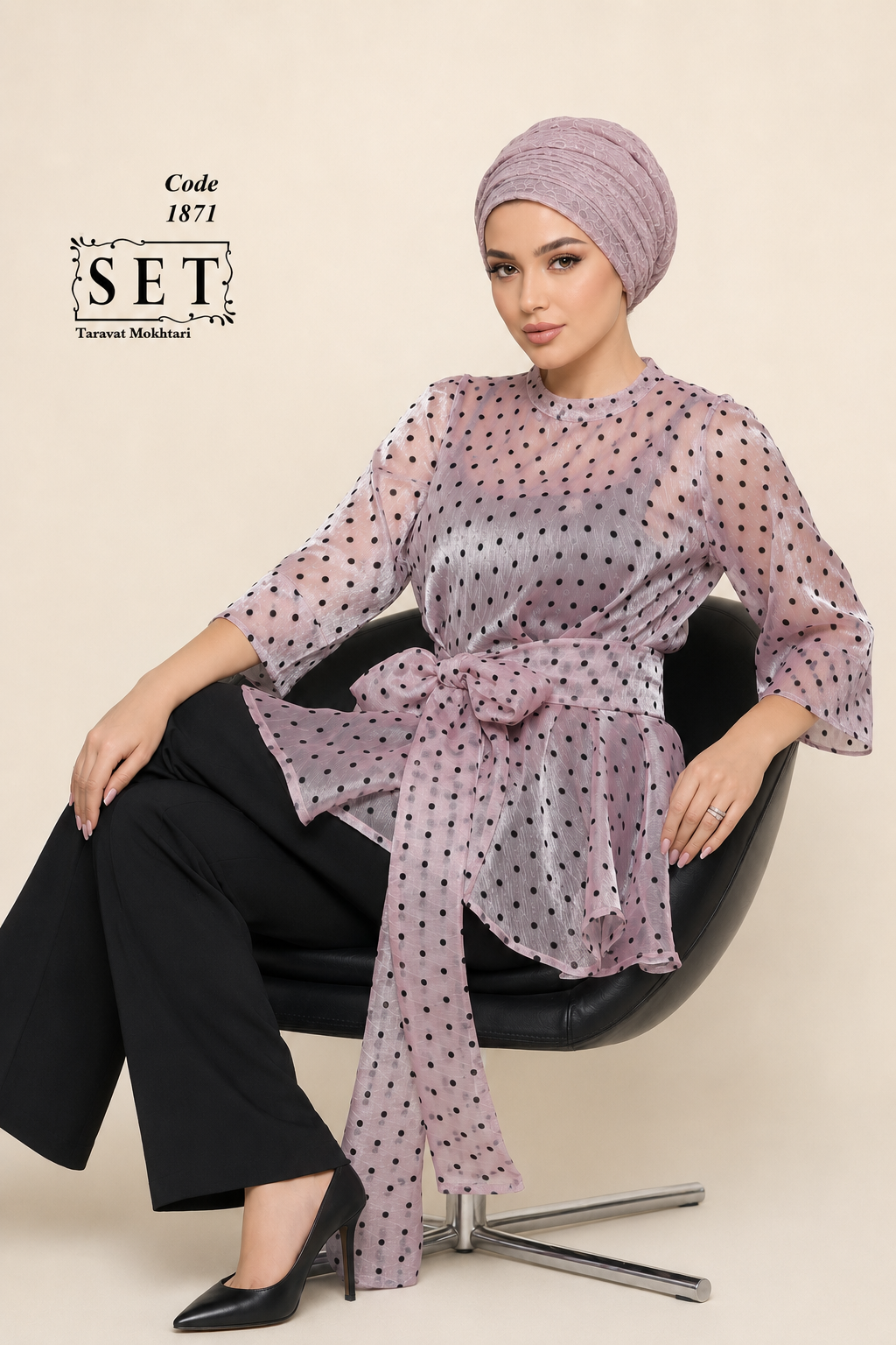 شومیز مجلسی مدل پدیده رنگ یاسی برند SET